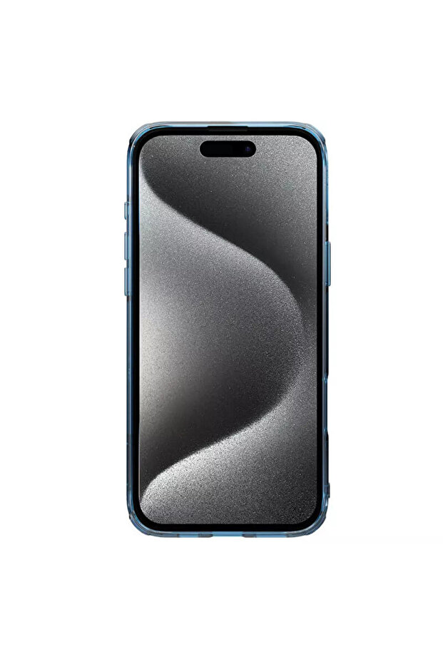 AntiShock Case for Apple iPhone 16 Pro, Magnetic Function, Transparent/Blue - 5