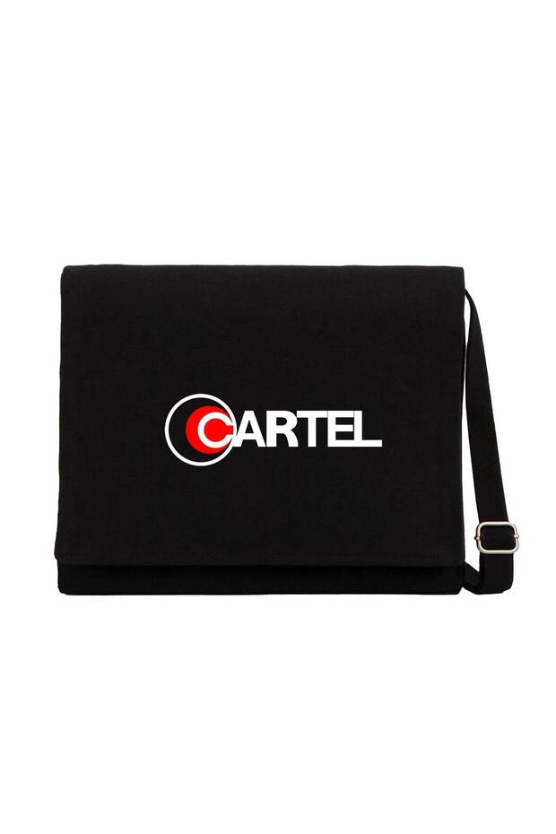 Cartel Black Canvas Messenger Bag