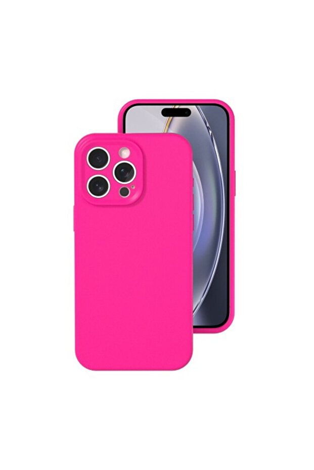 VelvetFlex Silicone Microfiber Protective Case for Apple iPhone 16 Pro, Pink - 1
