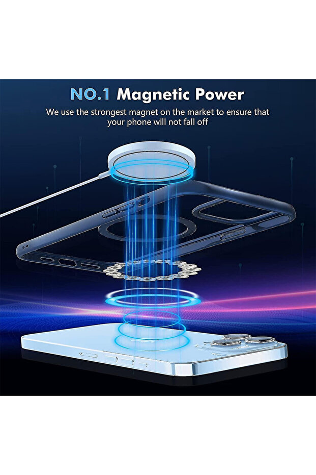 MagSafe Protective Case for Apple iPhone 16 Plus, ProCore Tech, Blue/Clear - 5