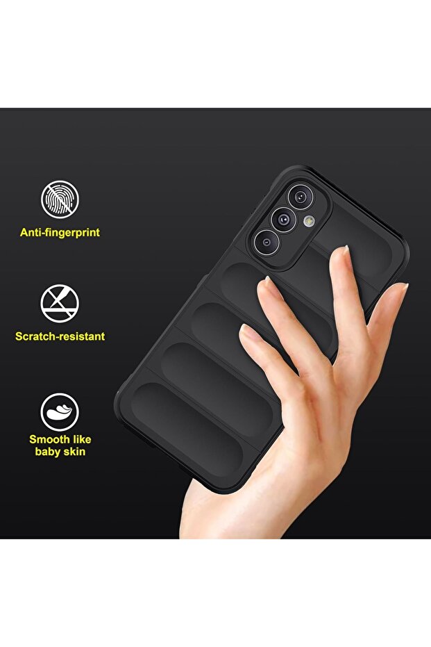 Buffer Case with Microfiber for Samsung Galaxy A16, Flexible TPU, Black - 5