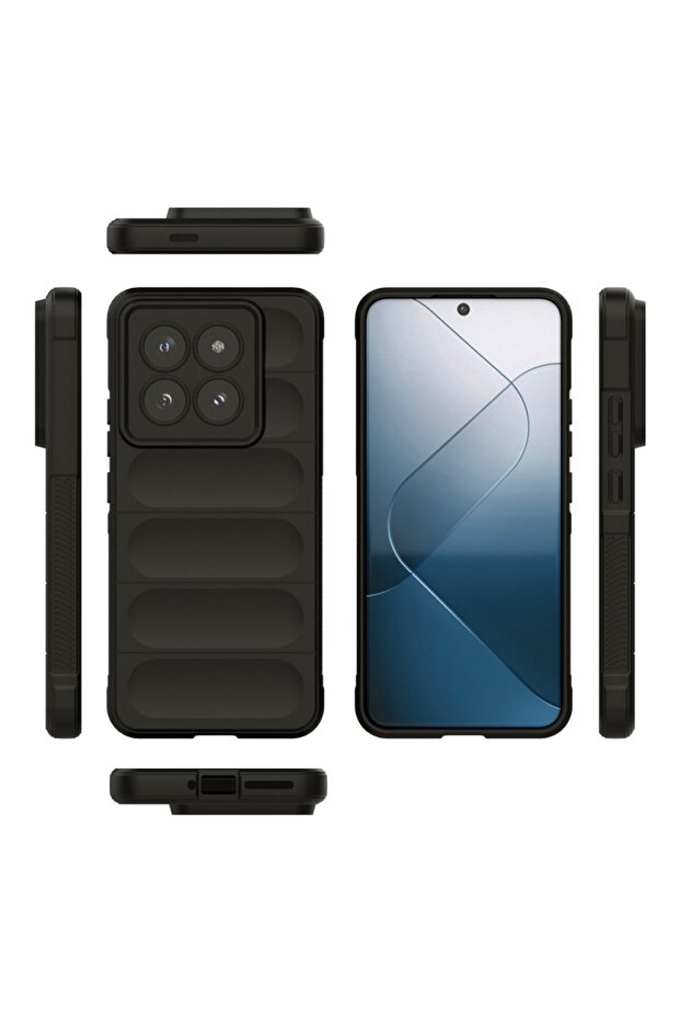 Buffer Case with Microfiber for Xiaomi 15 Pro, Flexible TPU, Black - 2