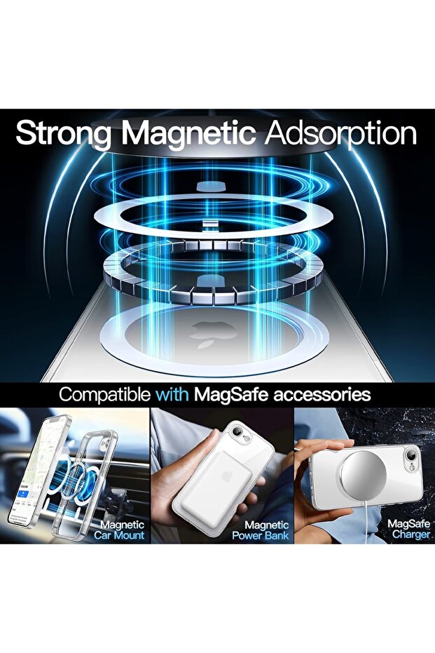 Husa de Protectie MagSafe pentru Apple iPhone 16e, ProCore Tech, Alb/Clear - 3