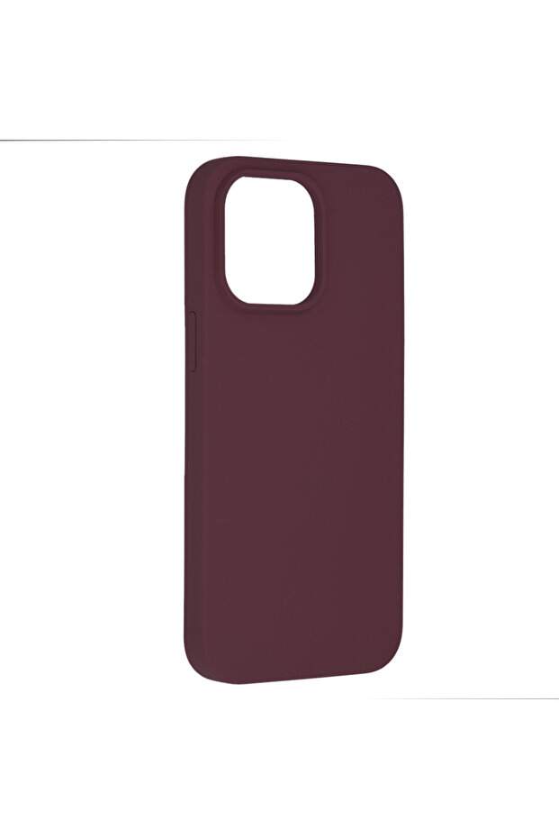 Double Structure Protective Case for iPhone 14 Pro Max, Microfiber, Matte Cherry - 2