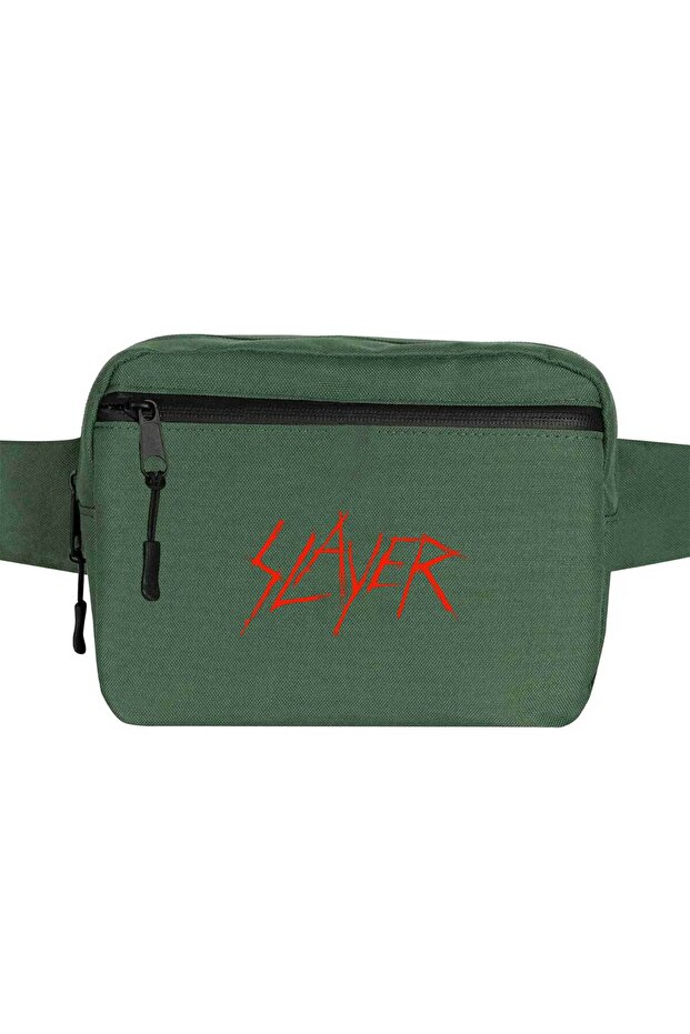 حقيبة خصر بشعار Slayer باللون الأخضر