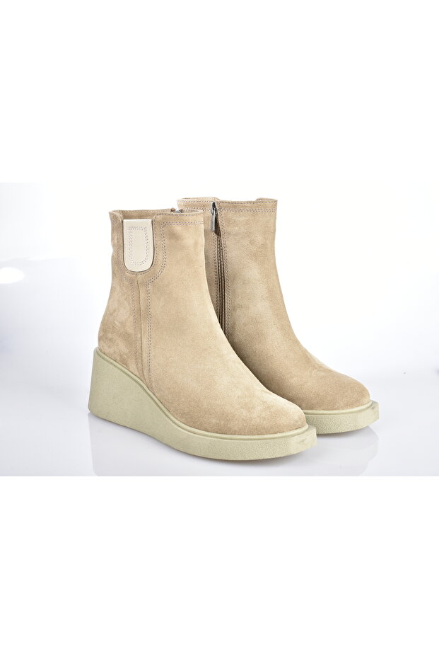 Hakiki Deri Kadın Bot – 7 Cm Tabanlı Deri Şık Bot MS053 - 3