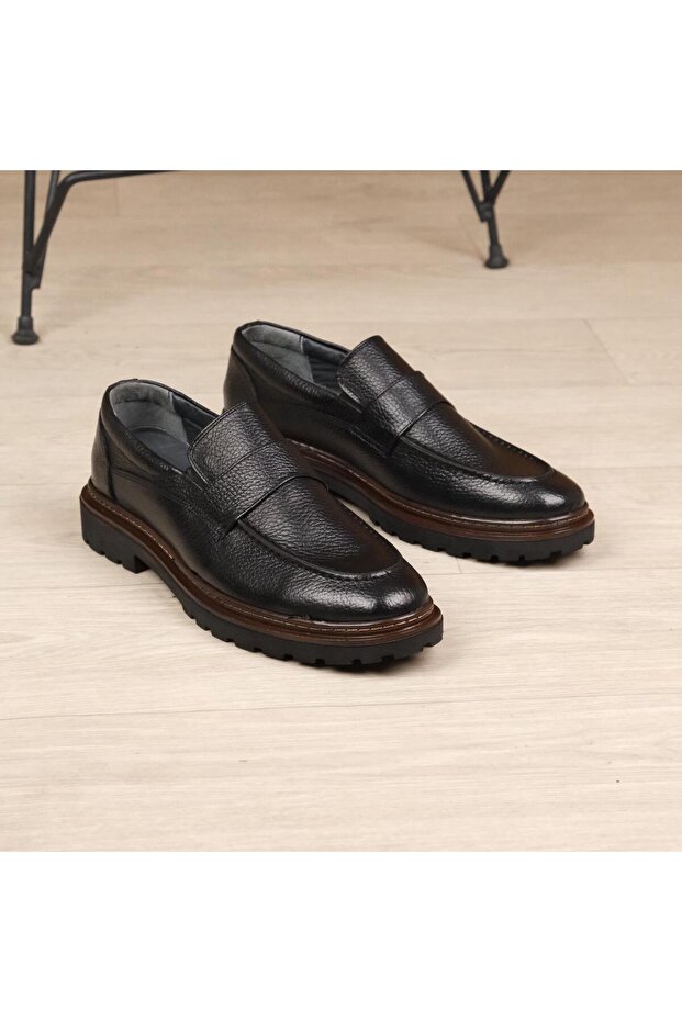 Genuine Leather Belted Men's Shoes