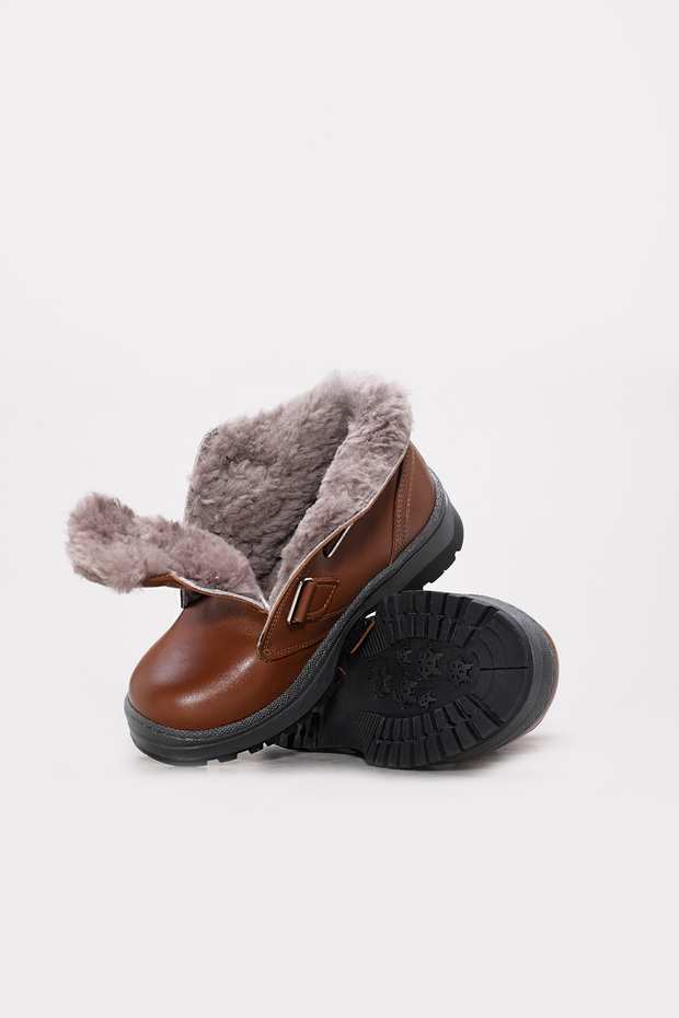 Hakiki Deri Kürklü Unisex Çocuk Klasik Bot 006KXA6002 - 3