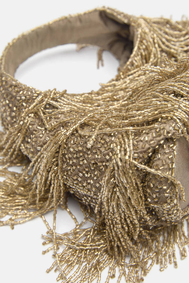 Püsküllü ve boncuklu el çantası - 2