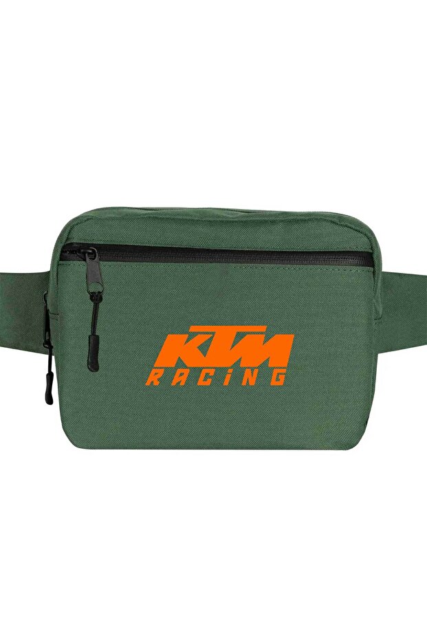 حقيبة خصر بشعار KTM Racing باللون البرتقالي باللون الأخضر