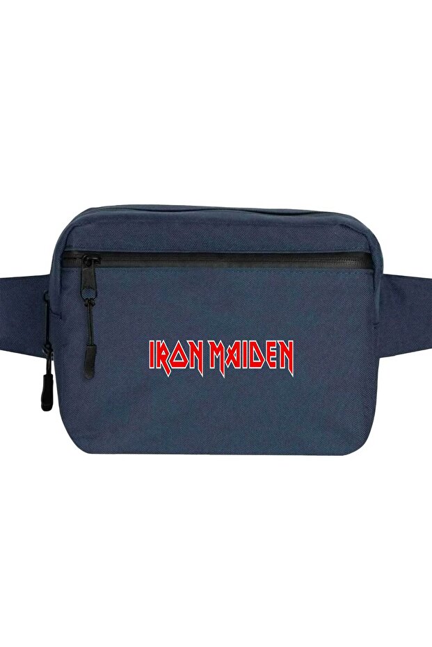 حقيبة خصر من Iron Maiden باللون الأحمر باللون الأزرق الداكن