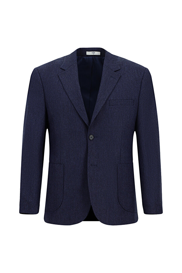 سترة كلاسيكية من الصوف ذات قصة عادية - 1