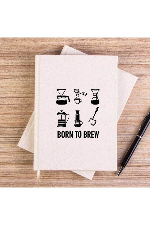 دفتر ملاحظات من القماش غير المبطن من Barista Born To Brew