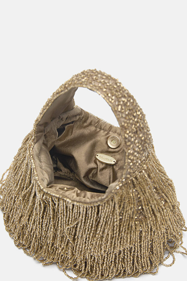 Püsküllü ve boncuklu el çantası - 3