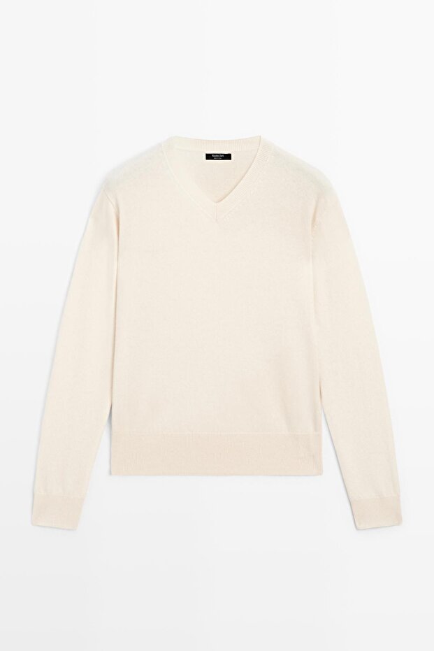 Yünlü V yaka triko kazak - 5