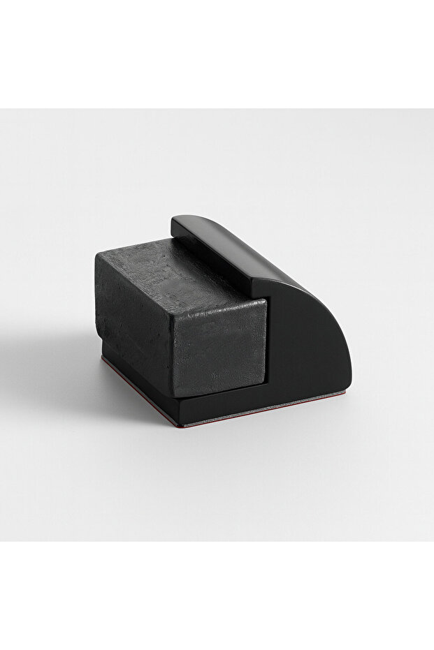 Metal Kapı Stoperi Siyah Oval Model Güçlü Yapışkanlı Kauçuk Başlıklı Kapı Tamponu Durdurucu Koruyucu - 2