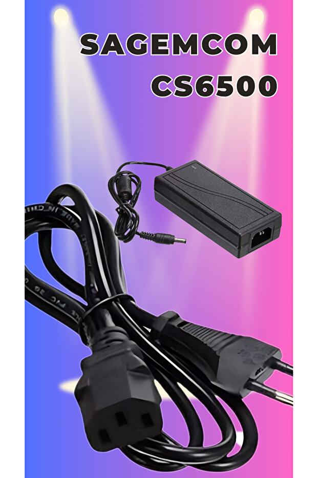 CS65001 12V 5A PLASTİK ADAPTÖR 5x2.5 YENİ TİP UÇ -TEYP FİŞİ DAHİL - 2