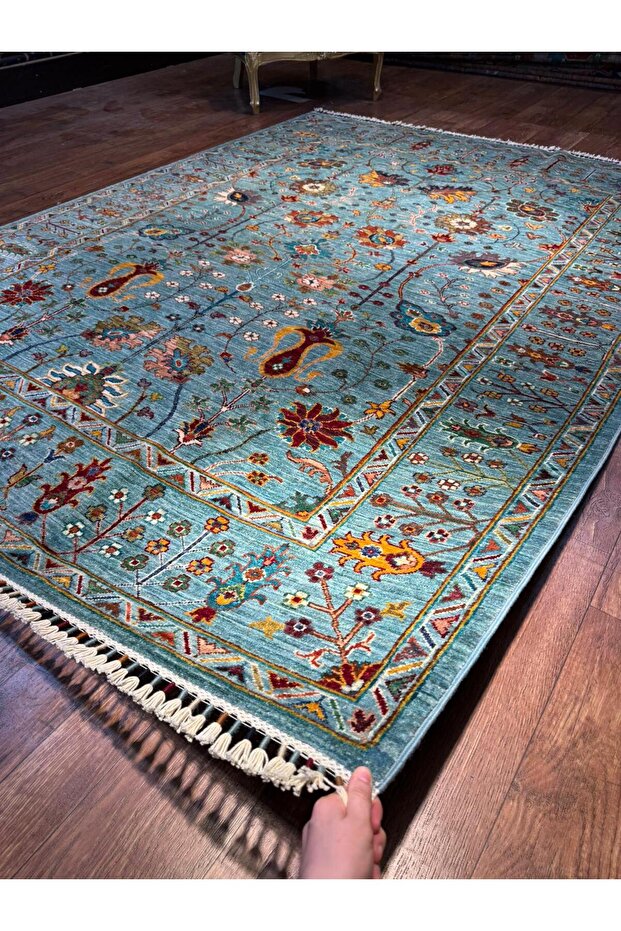 El dokuma Afgan halısı - 4