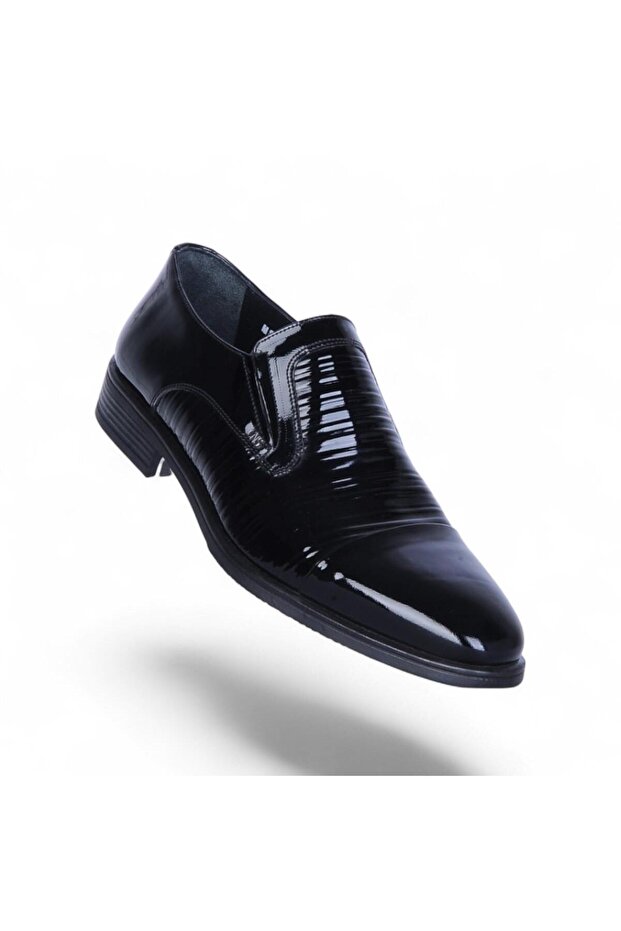 525 Black Patent Leather Rubber %Leather Men's Classic Shoes