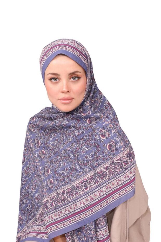 Premium Lux Original Ethnic Pattern Shawl (Voile Silk, 1St Grade) Classy, Lightweight, Comfortable, Stylish, Islamic Clothing)