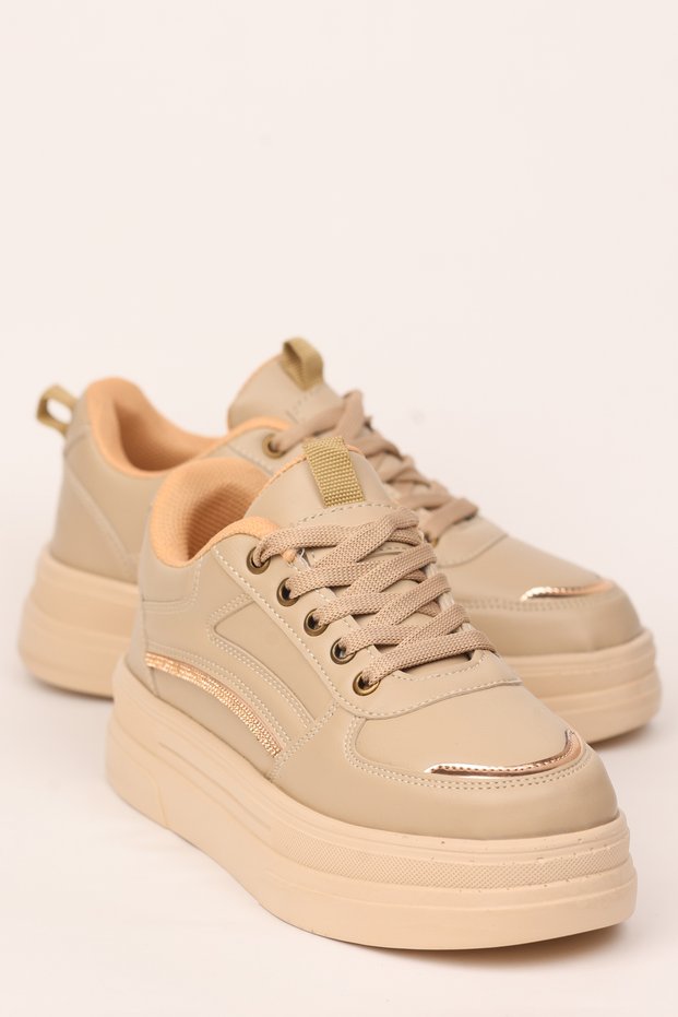 Pym-501 Thick Sole Stone Detailed Sports Shoes