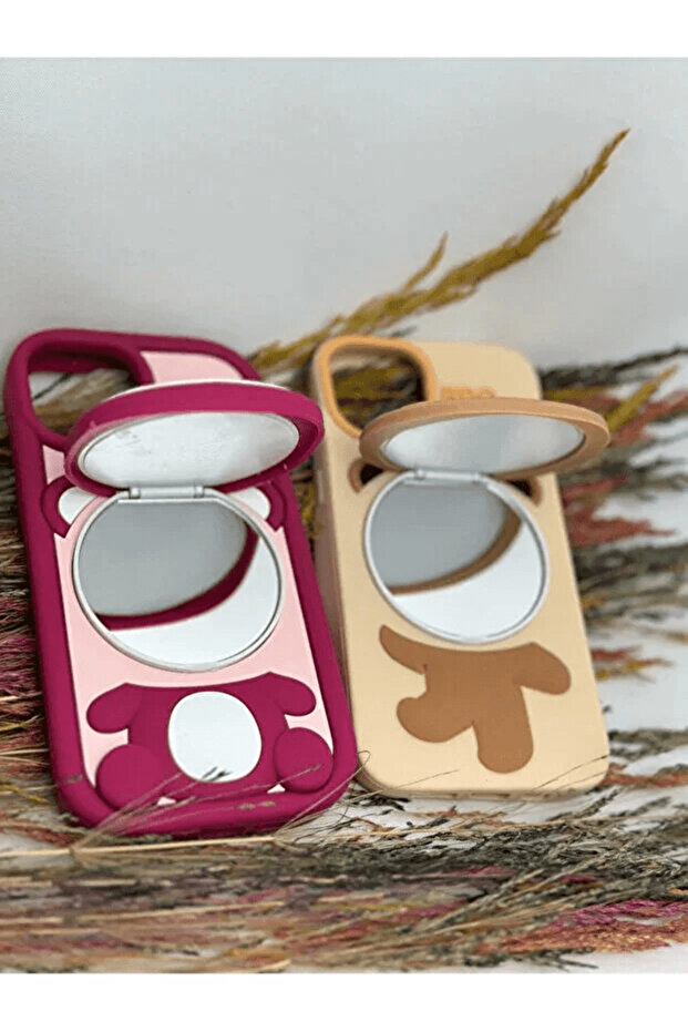 Stylish Design Phone Case with Mirror and Stand Features Compatible with iPhone 13 and 14 - 3