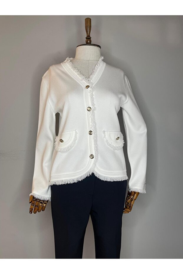 CEP DETAYLI TRİKO CEKET - 1