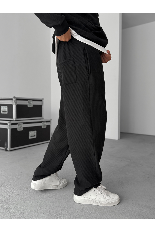 Siyah Jakar Baggy Eşofman HM-0014 - 3