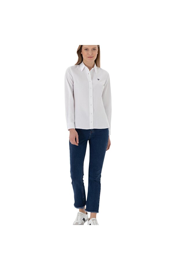 قميص نسائي أساسي بأكمام طويلة