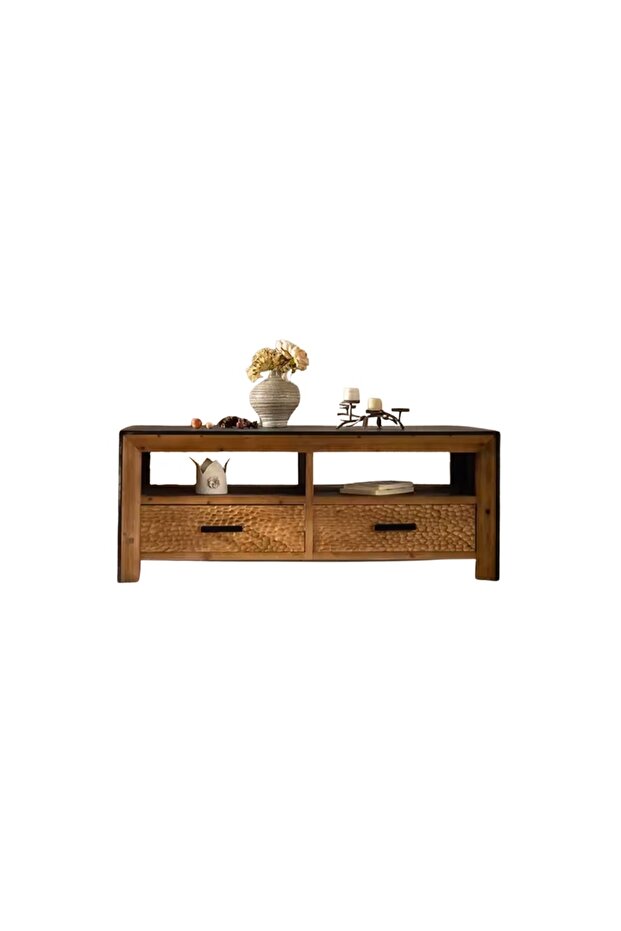 Solid wood coffee table, 120 cm - 3