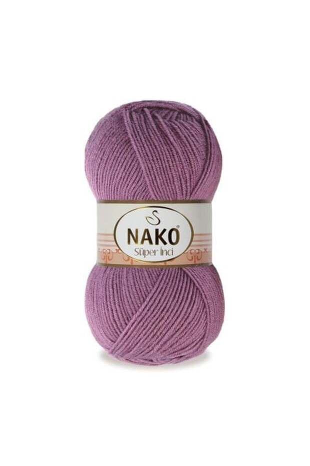 5 Adet Süper Inci El Örgü İpi 569 Koyu Gül kurusu - 1