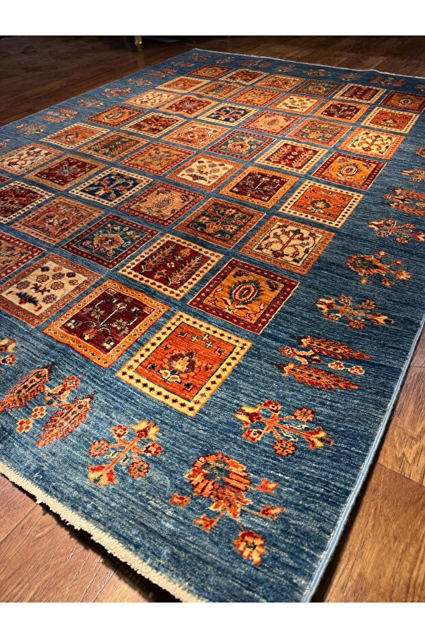 El dokuma Afgan halısı - 4