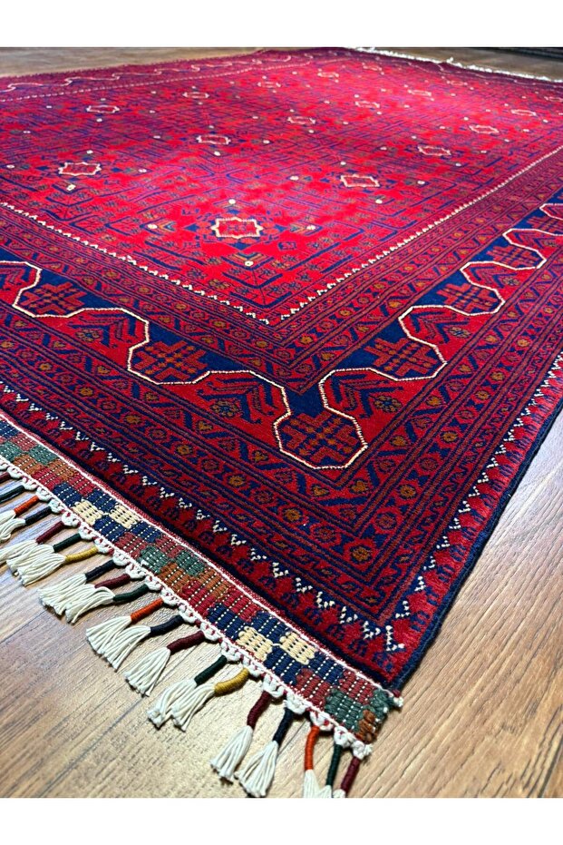 El dokuma Afgan halısı - 4