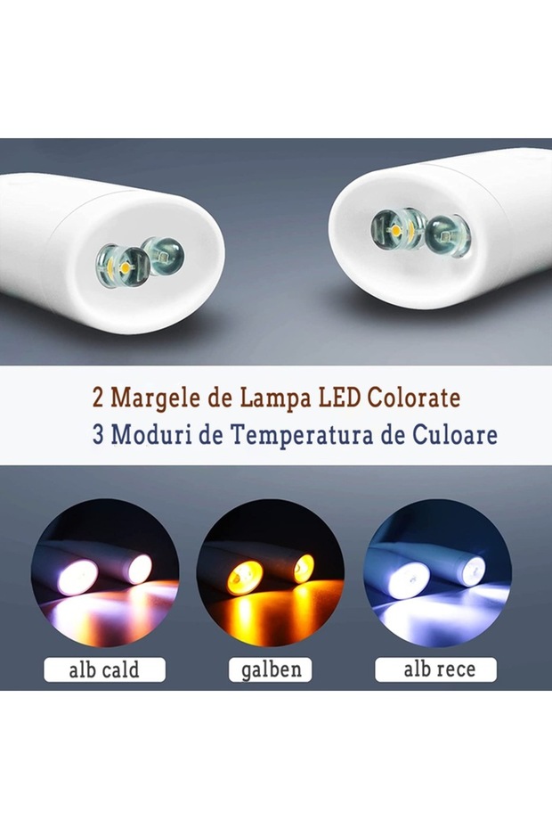 Reading Lamp with Neck Positioning, Flexible, Rechargeable USB, Multifunctional with 3 LED Light Mod - 2