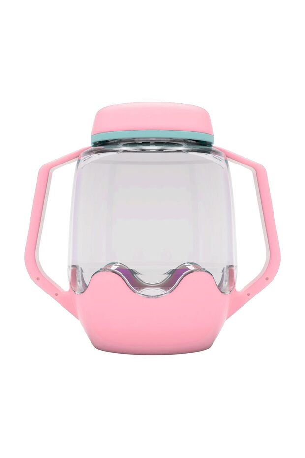 light up with water sensory toy play jar, baby & kids water play (Pink)