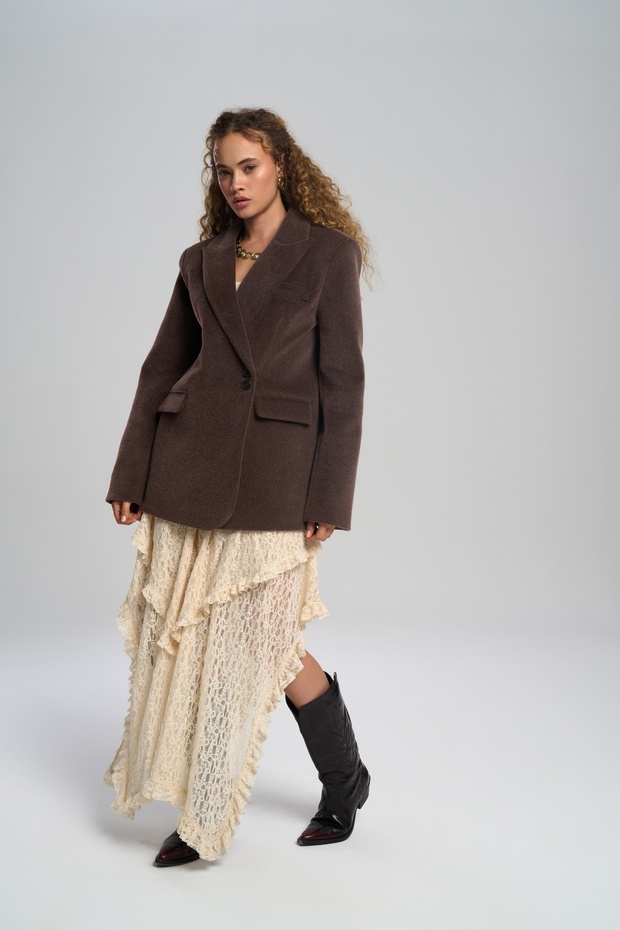 Runa Oversize Kahve Blazer - 2