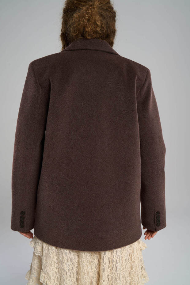 Runa Oversize Kahve Blazer - 5
