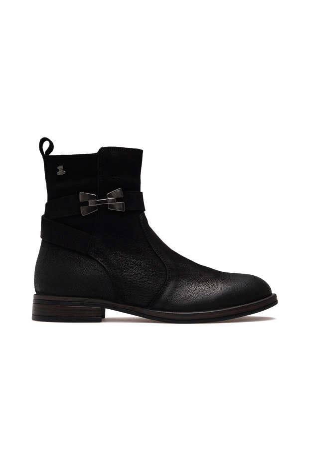 Women's Genuine Leather Casual Daily Boots 25K 2552703K Z Black Nubuck