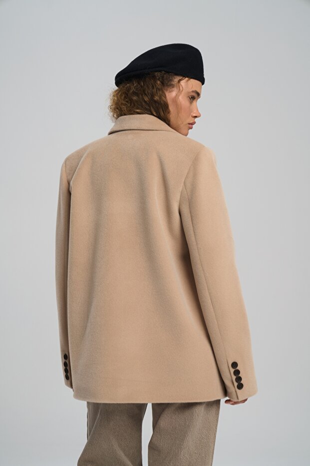 Runa Oversize Bej Blazer - 5