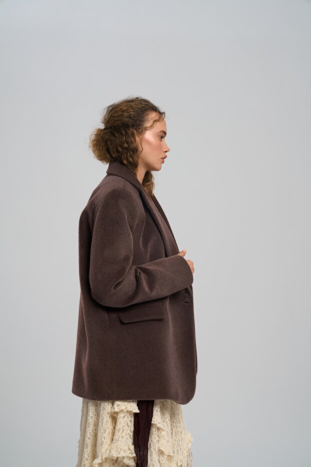 Runa Oversize Kahve Blazer - 3