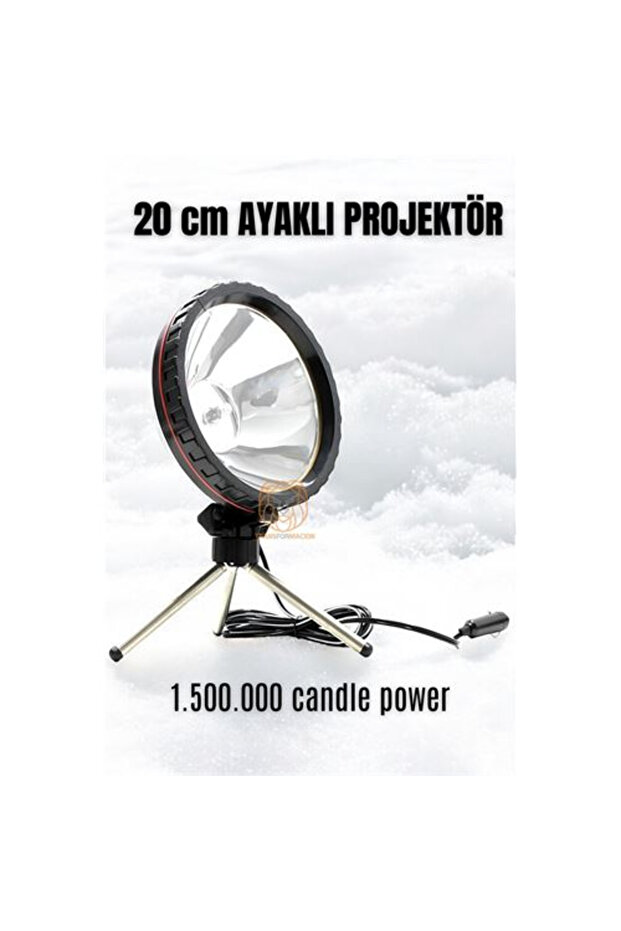 HSNET 3 Ayaklı El Projektörü 360 Derece Avcı Projektörü Tekne Projektör - 1