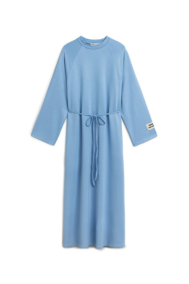 Rochie lungă oversize, albastru bebeluș - 1