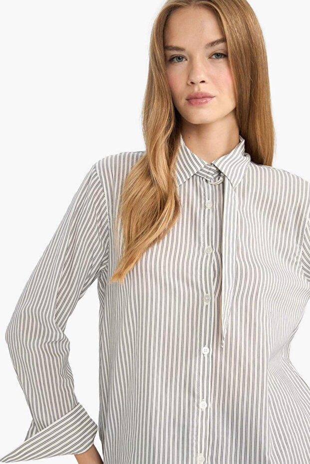 Regular Fit Bengalin Uzun Kollu Gömlek G1547AX25AU - 5