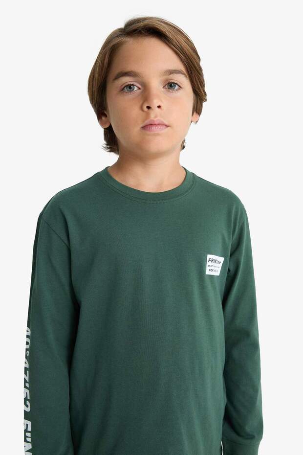 Erkek Çocuk Pijama Takımı Baskılı Uzun Kollu Üst Uzun Alt F3346A825WN - 4