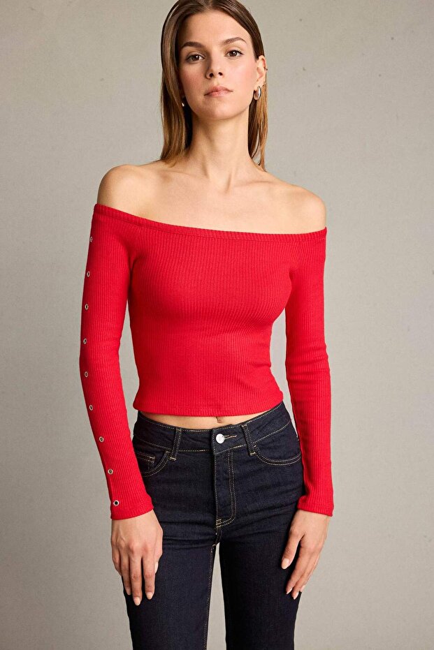 Omzu Açık Uzun Kollu Bluz G5050AX25WN - 1