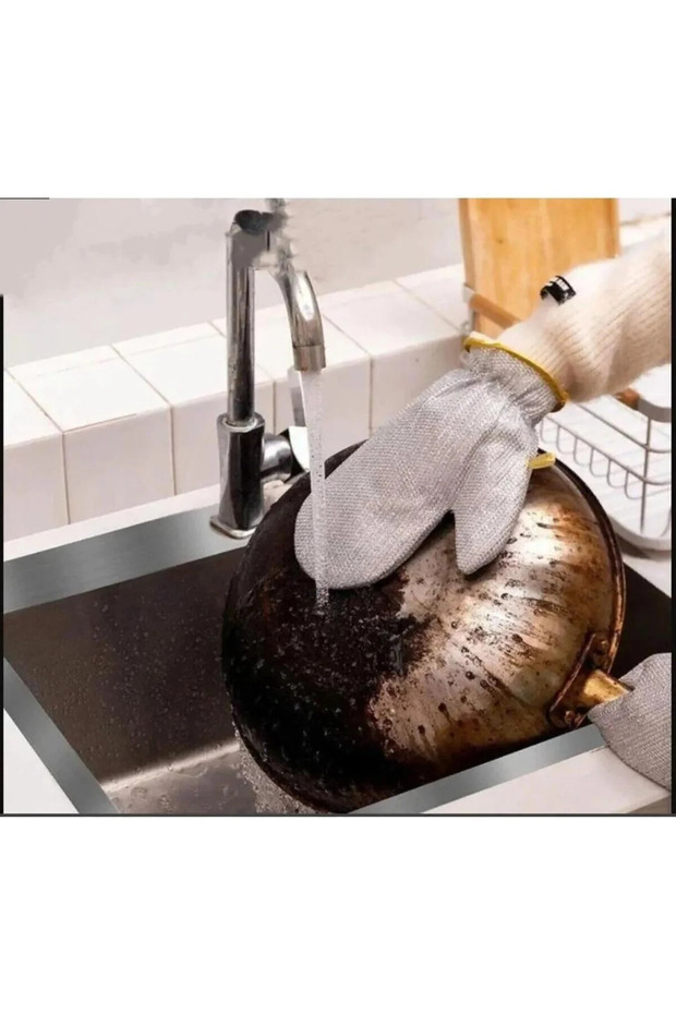 1Pc Bathroom Kitchen Multi-Purpose Wire Dishwashing Gloves Waterproof Gloves (1Pc)