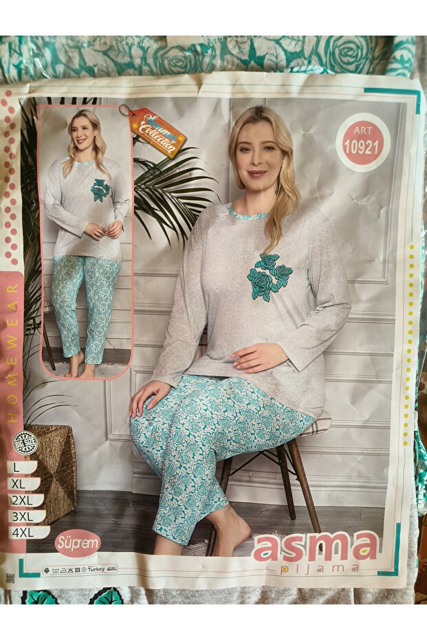 Pijama dama din bumbac - 1