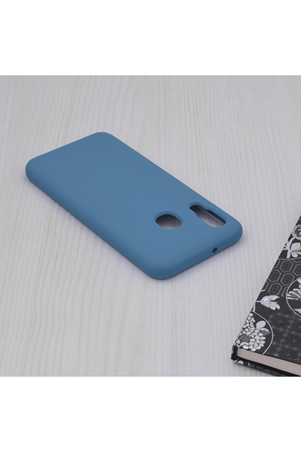 Double Structure Protective Case for Samsung Galaxy A20e, Microfiber, Royal Blue - 5