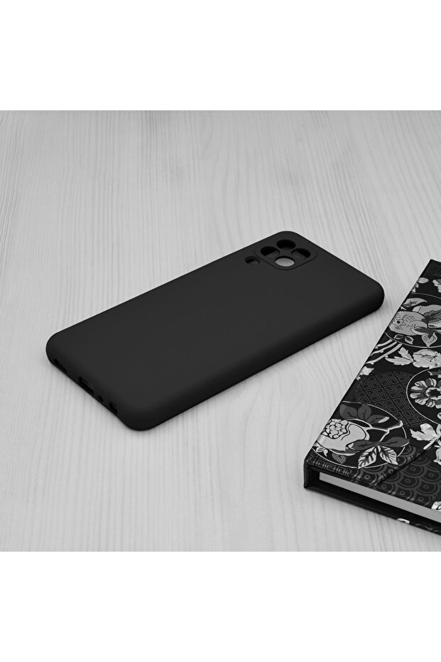 Double Structure Protective Case for Samsung Galaxy A22 4G, Microfiber, Titanium Black - 5