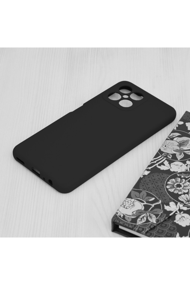 TPU Silicone Case with Microfiber for Honor X8, Microfiber Interior, Black - 2